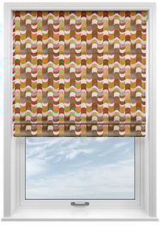 Castillo Velvet, Copper - Motorised Roman Blind